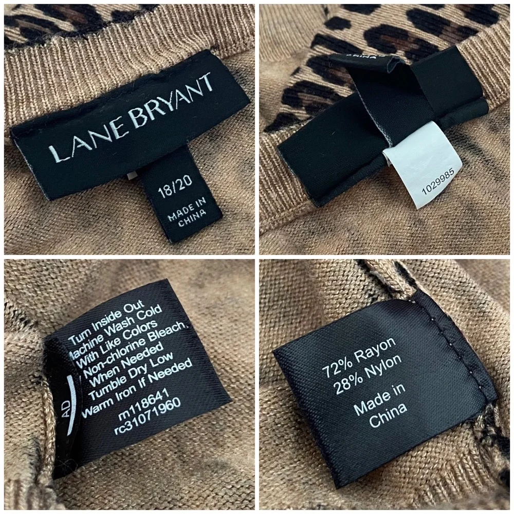 🐆 Lane Bryant, Leopard Print Knit Cardigan